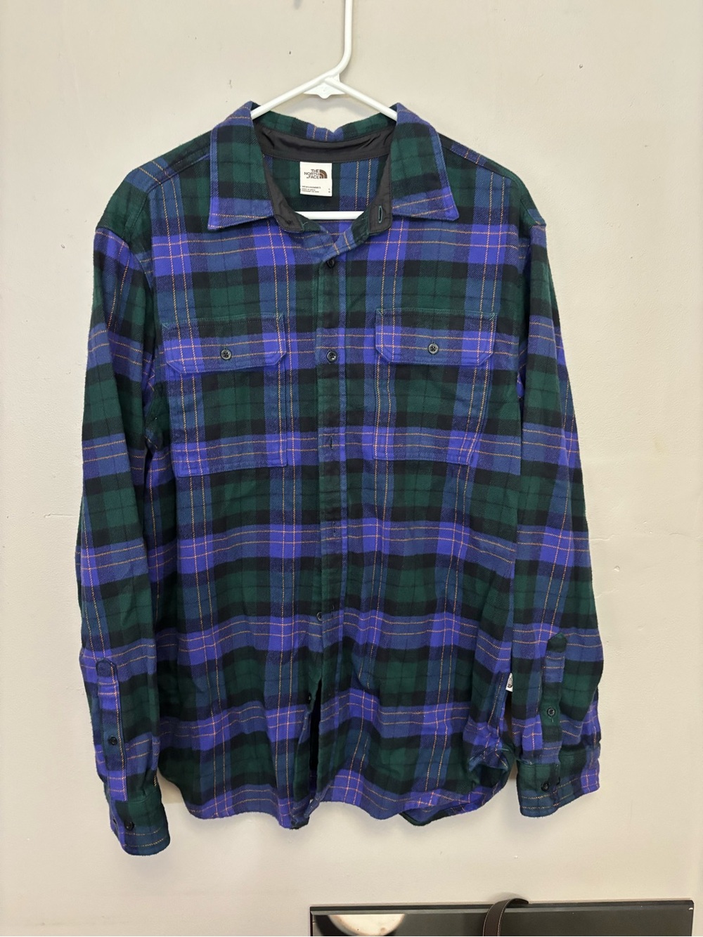 The North Face Green & Purple Plaid Button-Up Shirt